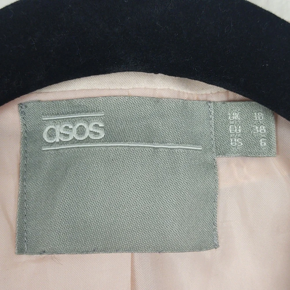 ASOS Blazer Lace Tailored Peach Pink Feminine Career Academia Party 6